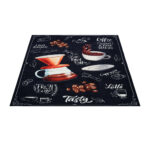 فرش ماشینی زانیس مدل مدرن طرح آشپزخانه زمینه نوک مدادی