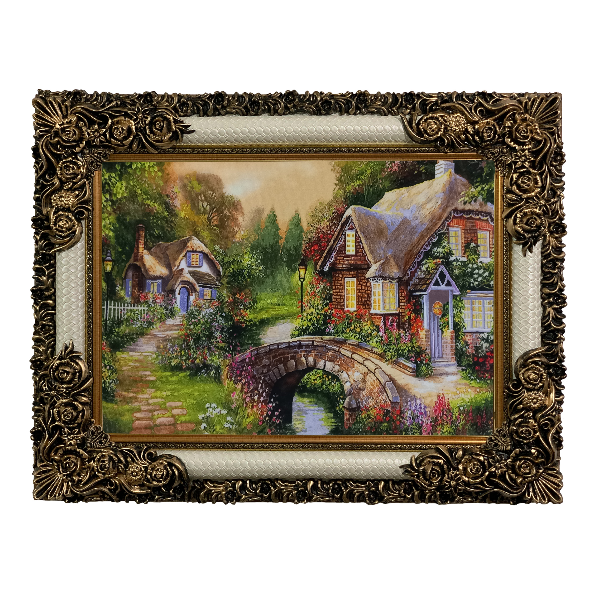 تابلو فرش ماشینی طرح دستبافت مدل کلبه ها کد 8683 تابلو فرش ماشینی طرح دستبافت مدل کلبه ها کد 8683