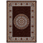 فرش ماشینی سهند کد SL26.XI زمینه قهوه ای